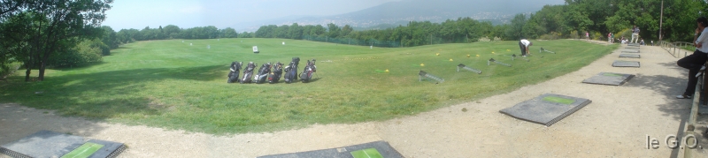 02 - pano golf Le practice lors de la dmo du team golf
